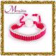 2012 lovely pink links friendship bracelets handmade jewelry of thick silver plating LS023