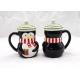 Christmas Black 3D Penguin Mug / 3D Coffee Cup Multi Functional With Lid