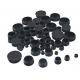 Black Round Plastic Hole Plugs Caps Glide Insert End Caps Mixed Sizes