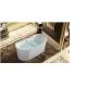 Vanity Art 59 Inch Freestanding Acrylic Bathtub Freestanding Acrylic Soaking Tubs With Seat