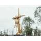 ODM / OEM Large Outdoor Statues Golden Color Painted For Urban Decoration