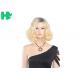 Fashion Fiber Material Short Synthetic Wigs / 12 Inch Blonde None Lace Front Wig