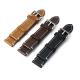 Vintage Style Leather Replacement Watch Bands With Stitching , 20mm Width