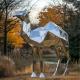 3D Drawing Mirror Polished Geometry Stainless Steel Camel Sculpture