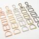 25mm Metal Slide Buckle Silver D Ring Bronze Pin Buckle 1 Rose Gold Snap Swivel Hook for Bags