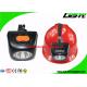 Black Color Cordless Mining Lights , Miners Cap Lamp With High Beam LCD Screen