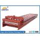 Red Color Glazed Tile Roll Forming Machine , CNC Control Roof Tile Forming Machine