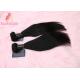 Grade 9A Virgin Indian Hair Raw / 100% Human Hair Weft Straight Black Coler