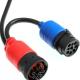 Heavy Duty J1939 Male To Female Extension OBD2 Cable For Vehicle Gateway Install