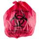 45L Isolation Infectious Recyclable Garbage Bags Red Color 24 X 24  High Density