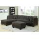 Fabric L shaped Sofas,chaise with ottoman
