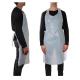 Waterproof Disposable CPE Plastic Aprons , White / Blue Sleeveless Throw Away