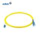Yellow SC To LC Fiber Patch Cable SingleMode Simplex 3M PVC For FTTH