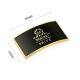 Custom Adhesive Metal Name Tags With Logo For Perfume Bottle Gold Embossed Label On Black Background