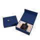 Navy Blue Custom Luxury Cosmetic Packaging  Gift Boxes For Perfume Glass Bottle