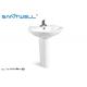 White Bathroom Oval Wash Basin Ceramic Art Sink 700*500*780 mm Size