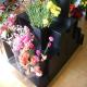 Black Corflute Sheets Floral Stand Antistatic Retail Floral Display Racks