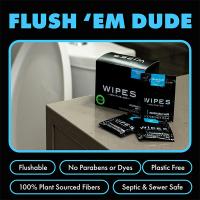 Travel Friendly Unscented Individually Wrapped Flushable Wipes with Vitamin-E & Aloe