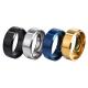 4 Colors 316L Stainless Steel Ring Powder Coating Stainless Ring For Men
