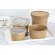 Food Grade Disposable Food Grade Bamboo Paper Bowls For Salad Soup