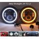 Hi-Lo Beam Projector LED Fog Headlight H4 Socket for Jeep Wrangler JK TJ LJ