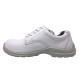 Pure White Upper Ladies Safety Shoes Anti Smash With Raw Eyelet CE Approved