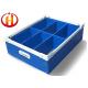 Blue Shock Resistant Corrugated Plastic Box With Dividers 3mm Thickness