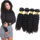 Double Weft Remy Jerry Curly Hair Weave Bundles 24 Inch No Synthetic Hair