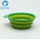 Commercial Foldable Plastic Pet Bowls  / Collapsible Dog Bowl Silicone