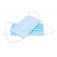 Blue Color 3 Ply Face Mask Non Woven Anti Virus Breathable Fliud Resistant