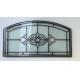 Arched Door Leaded Glass with brass zinc patina caming for front doors