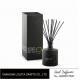 Black round bottle glass reed diffuser with black sticker and folding box