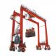 Container Gantry Crane Straddle Carrier RTG Tyre / Rubber Tyre 32m