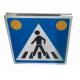 RoHS Approve 65mm Solar Pedestrian Crossing Sign For Pavement