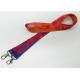Full Color Polyester Neck Dye Sublimation Lanyards With J - Hook , Stock Free