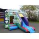 Commercial Jungle Theme Giant Inflatable Combo Tropical Bouncer With Slide