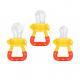 Baby Fresh Food Feeder 3Pack Fruit Silicone Nipple Teething Toy Reusable Aching Gums Pacifier Yellow