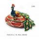 Fashion peacock shaped metal jewelry boxes peacock trinket box jewelry packing box
