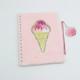 Custom Colorful Led Small Giveaway Gifts Ice Cream Pattern Notebook