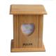 Tower Wood Pet Urns with heart photo frame Varnished Pet urns