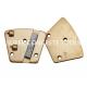 2 PCDs Trapezoid Coating Removal Plate With Support Diamond Bar For Floor