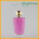 Transparent Pink Art Glass Perfume Bottles with Polishied Sides