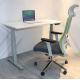 Design White Luxury CEO Work Meeting Table with Dual Motor Electric Height Adjustment