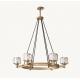 Hardwired Modern Linear Brass Ceiling Chandelier E12 / Candelabra Bulb Base