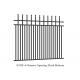 3 rails Top Stright Crimped Spear Top Bottom Flush Narrow Spacing Security Steel Fence Panels H2.4m x W2.4m