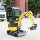 Multifunctions 1500kg Mini Track Excavator Earth Moving Machinery Compact Digger