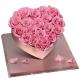 Real rose New Arrival 2021 Real Preserved Roses Heart Shape Acrylic Box Gift For Valentines Day