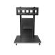 Black Mobile TV Cart With Wheels For 100 Inch Heavy TV Multifunctional ODM