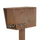 Modern Residential Curbside Corten Steel Letter Box Freestanding