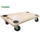 Small Plywood Dolly Moving Cart For Moving Heavy Objects , Load Up To 200kg